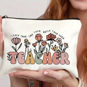 Teacher Canvas Makeup Bag